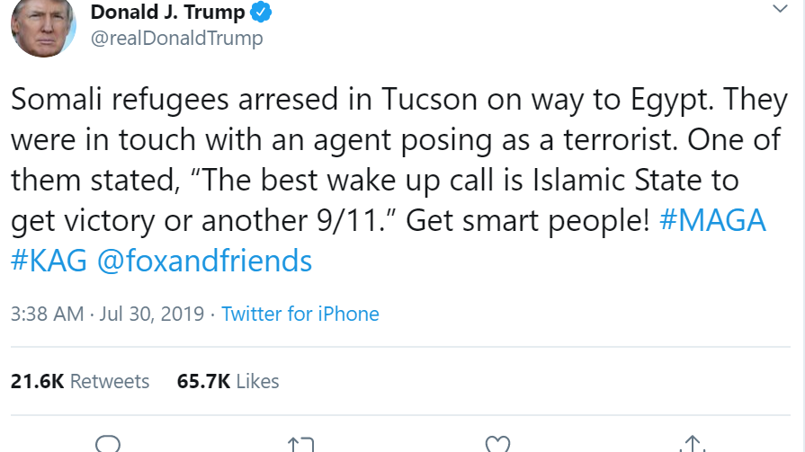 Tim Steller's opinion: Trump's Tucson tweet misrepresents local refugees